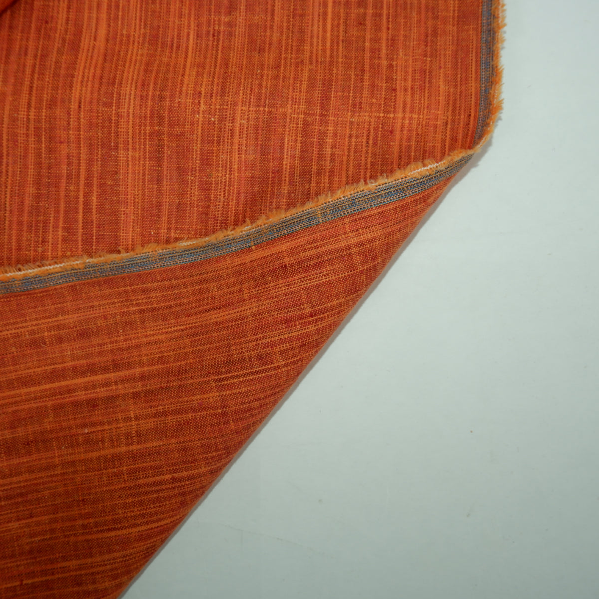 Tiny stripes - brick red - linen fabric - T142