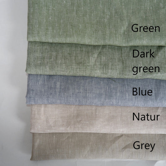 Linen fabric - Herringbone