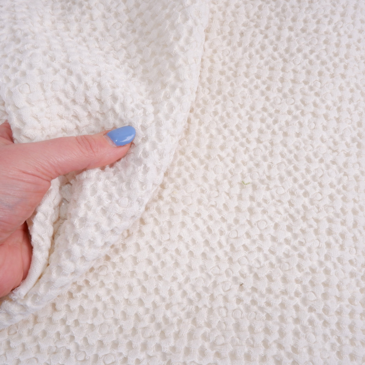 Beige Waffle Linen Bath Towel