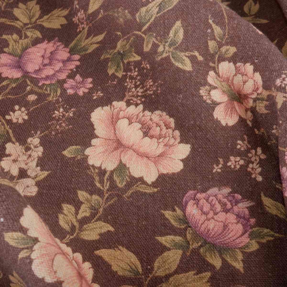 Provence Peonies - Printed floral linen fabric - LL372P