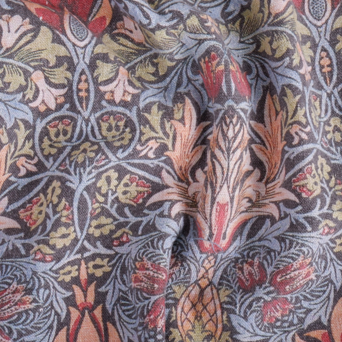 William Morris Snakehead print - Colourful Printed linen fabric 2521