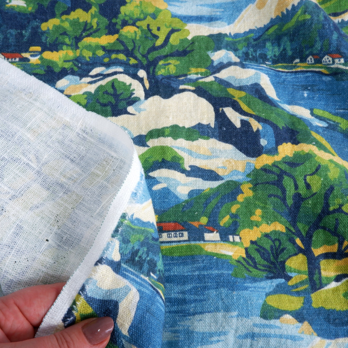 Archipelago - Printed linen fabric - LL2061P