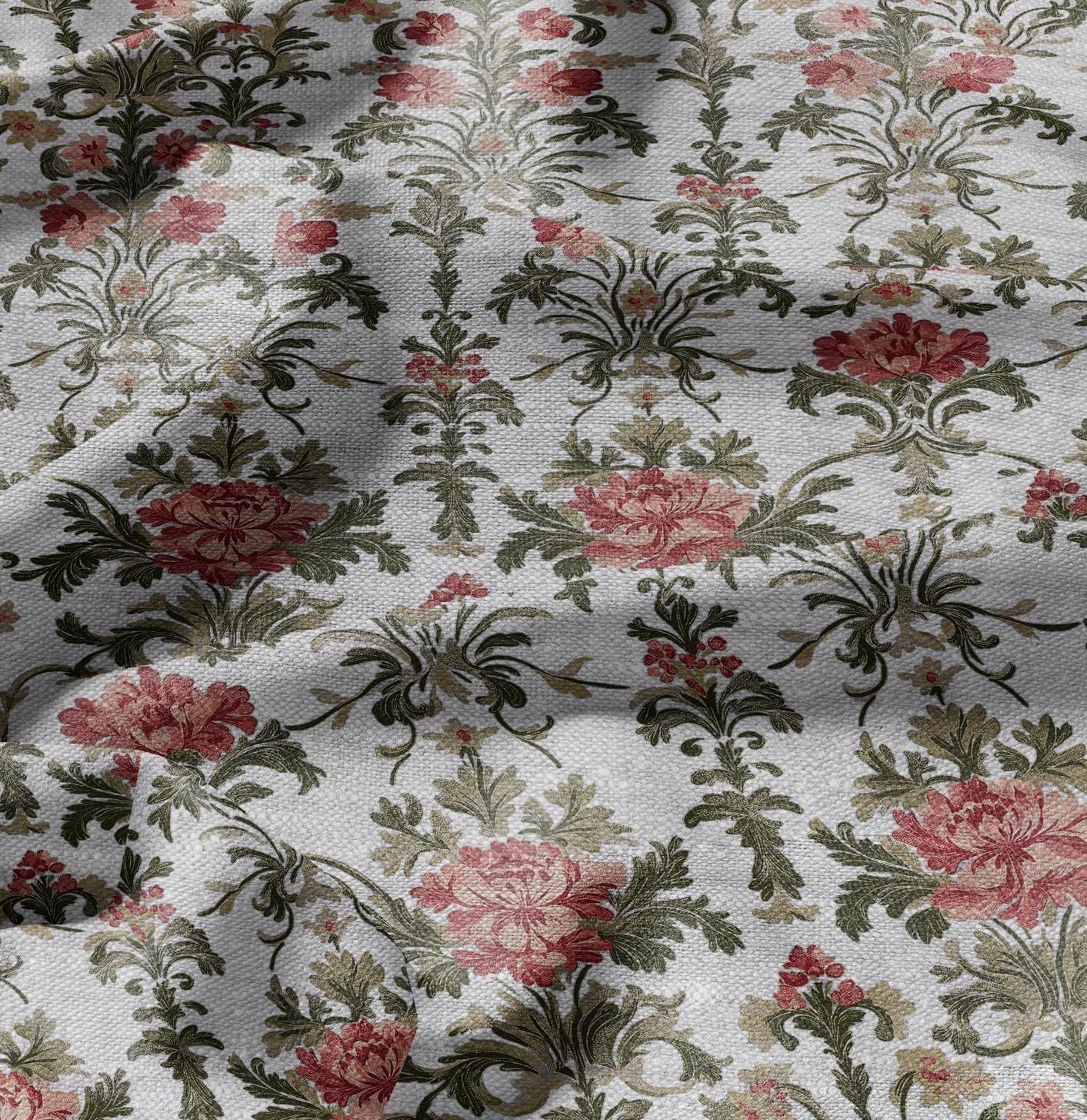 100% LINEN Fabric Regency - french floral linen Fabric by the Yard by LithuanianLinen for upholstery dressmaking curtains home textile