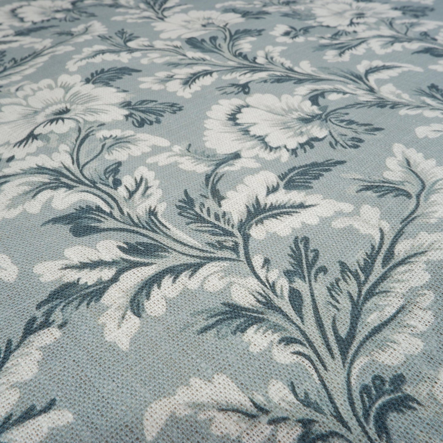 100% LINEN Fabric green floral pattern on linen fabric - floral botanical Fruit heavy linen fabric for upholstery home decor