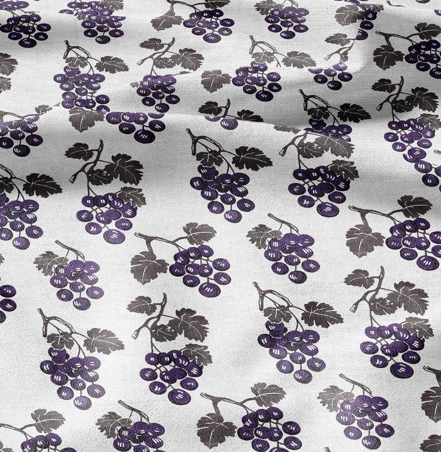 100% LINEN Fabric Modern grape pattern on linen fabric - linen fabric for upholstery home decor dressmaking clothing sewing LithuanianLinen