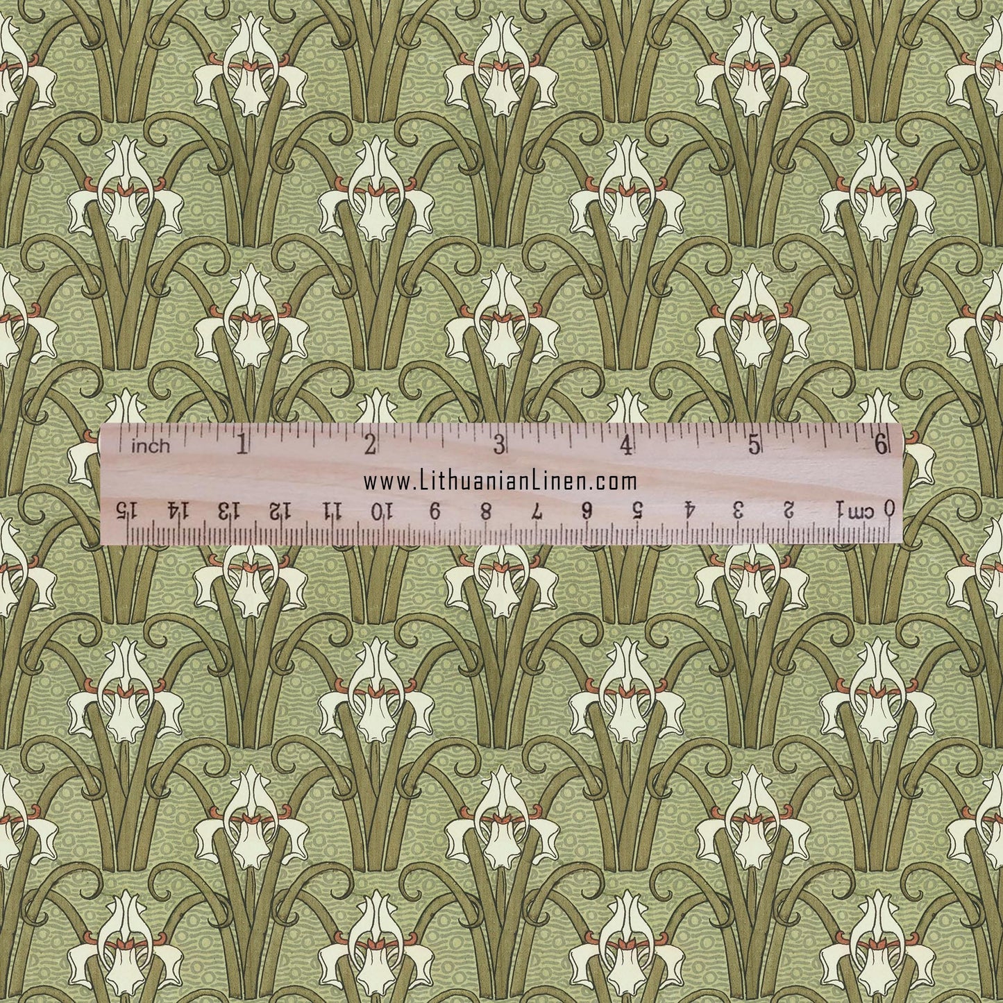 100% linen Iris prints fabric for Curtain Upholstery Cushion - wildflower Art deco flower print fabric for dress making sewing