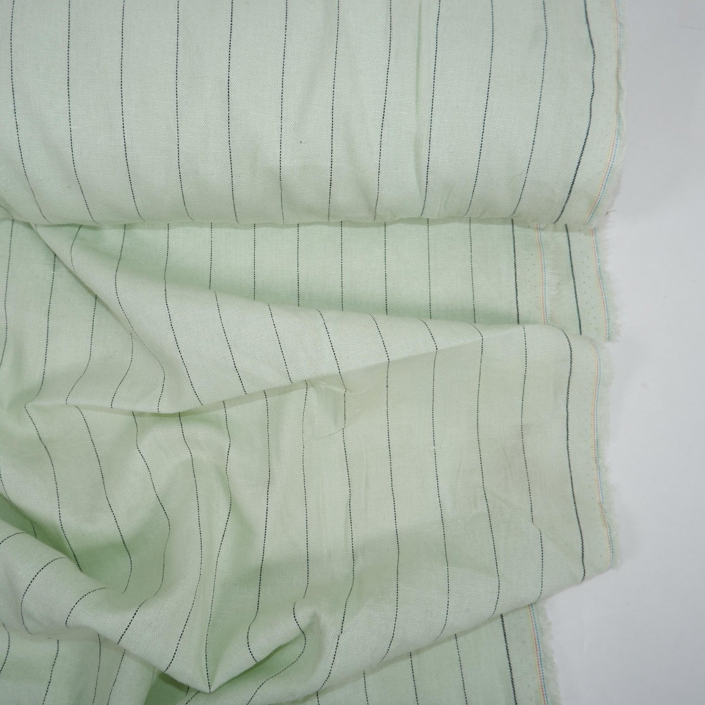 Premium Linen striped Fabric in pale pink | Toulouse stripe Medium weight multicolor stripes Copenhagen Stripe