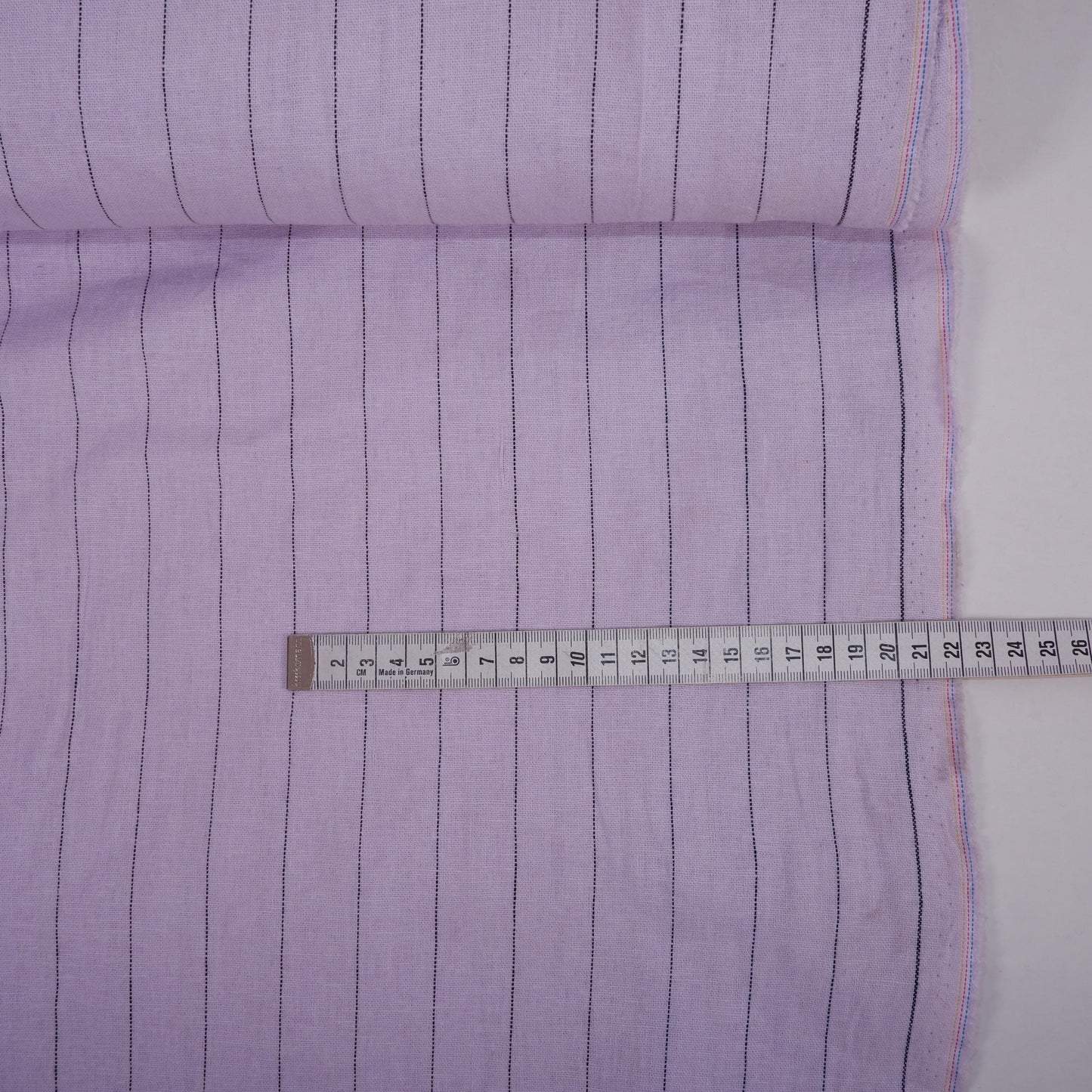 Premium Linen striped Fabric in pale blue | Toulouse stripe Medium weight multicolor stripes Copenhagen Stripe
