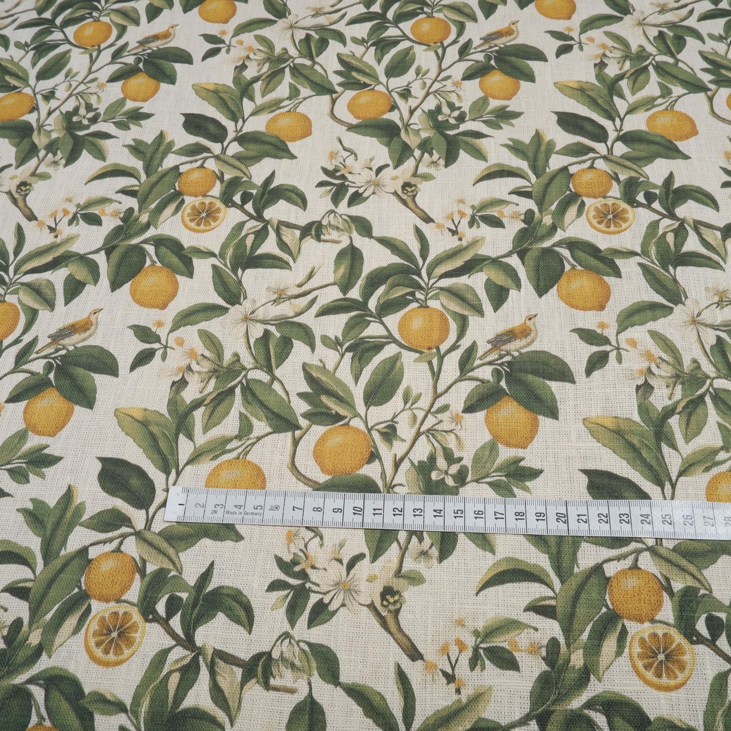 100% LINEN Fabric Italian lemon pattern on linen fabric - linen fabric for upholstery home decor dressmaking clothing sewing LithuanianLinen