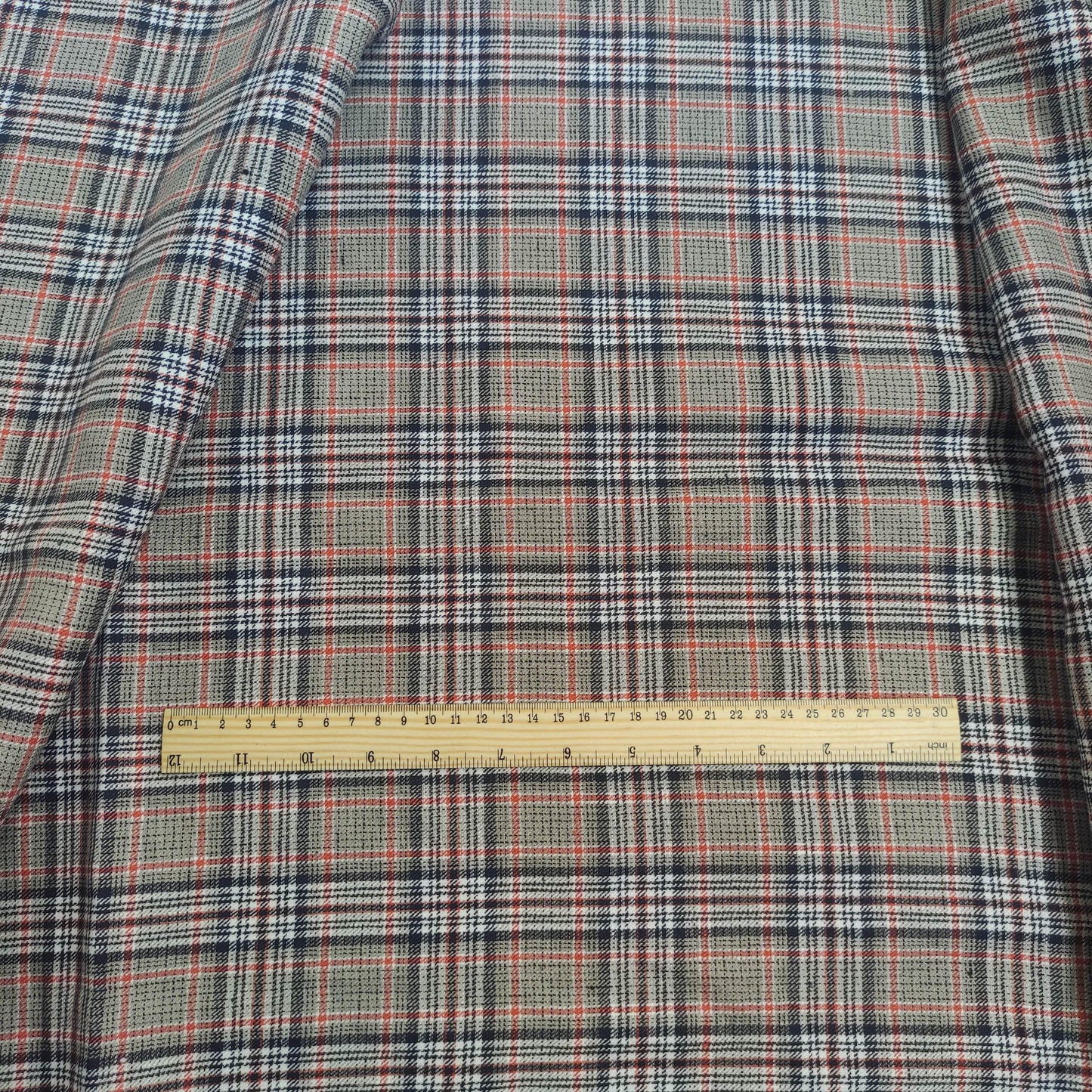 Premium Linen Gingham Fabric in brown black white | multicolor check T124