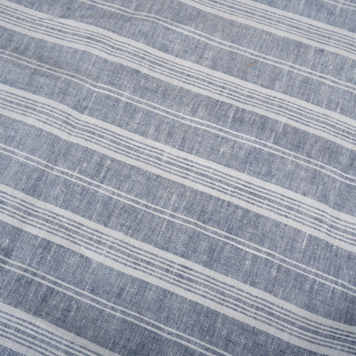 Blue Cottage stripes - heavy linen fabric - T311
