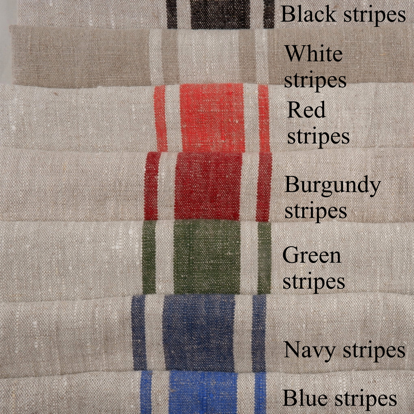 Linen curtains - with rod pocket - Village black