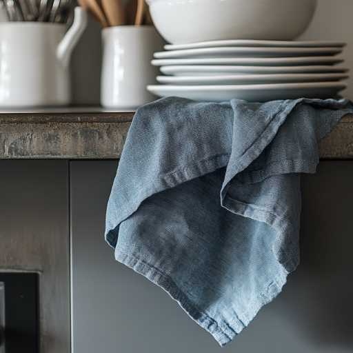Swedish blue linen kitchen towel
