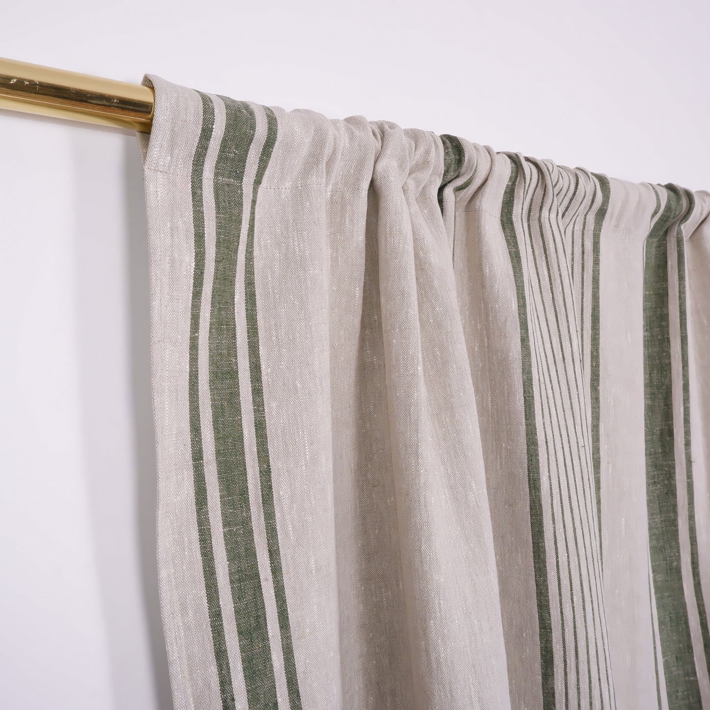 Linen curtains - with rod pocket - Village black