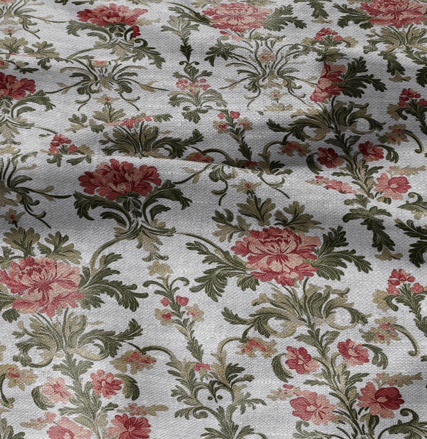 100% LINEN Fabric Regency - french floral linen Fabric by the Yard by LithuanianLinen for upholstery dressmaking curtains home textile