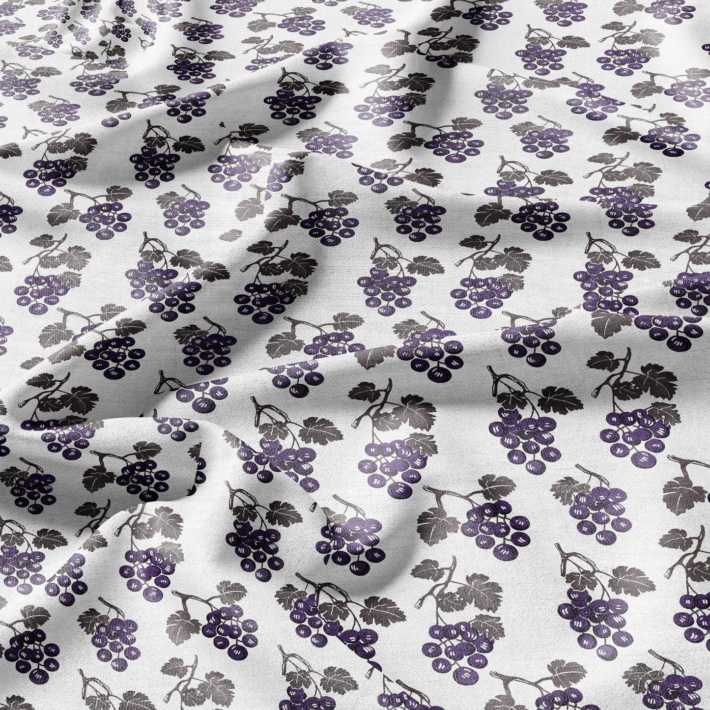 100% LINEN Fabric Modern grape pattern on linen fabric - linen fabric for upholstery home decor dressmaking clothing sewing LithuanianLinen