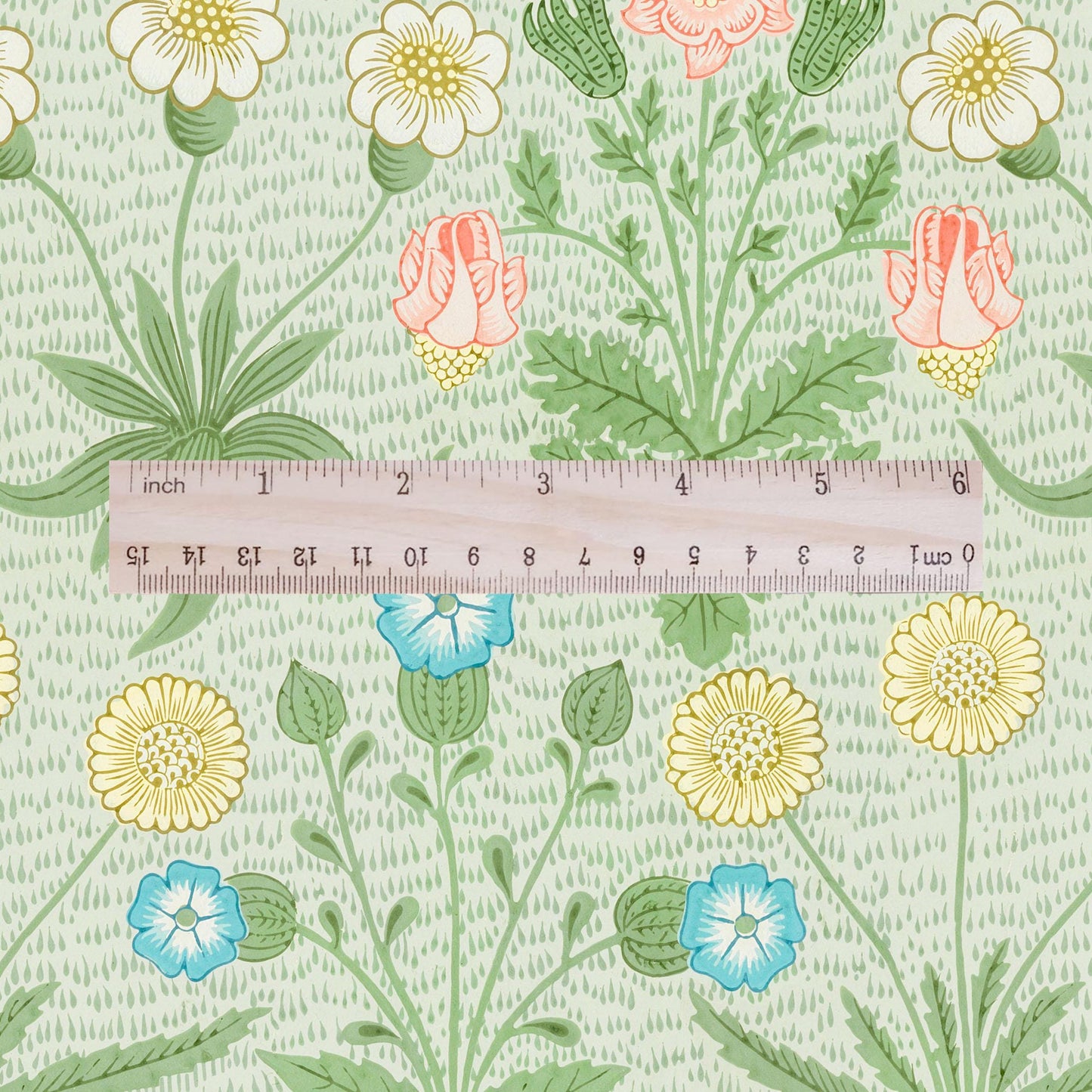 William Morris Daisy green 100% LINEN Fabric, British design linen floral upholstery home textile Victorian fabrics