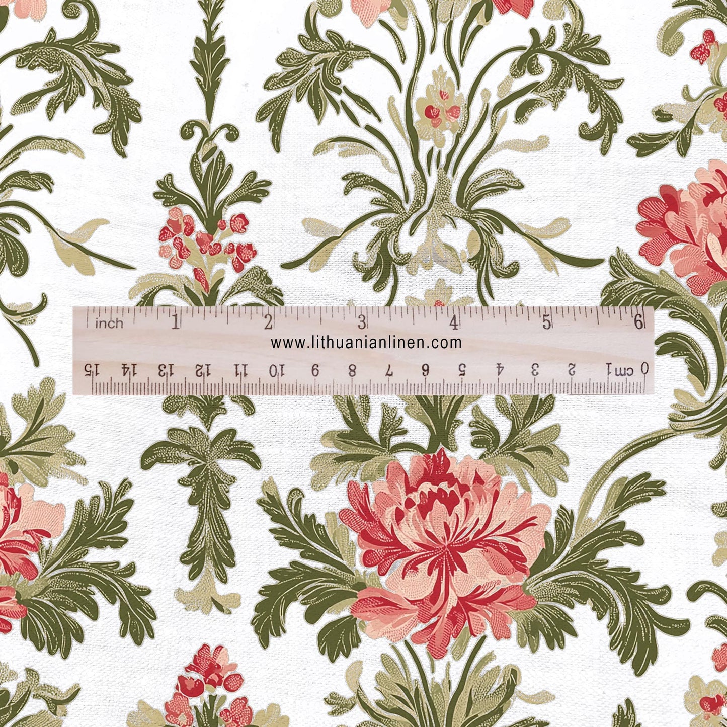 100% LINEN Fabric Regency - french floral linen Fabric by the Yard by LithuanianLinen for upholstery dressmaking curtains home textile