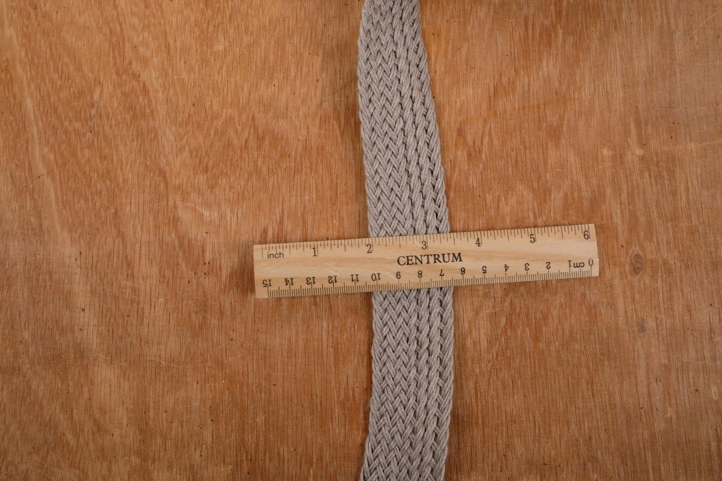 Handwoven Linen FLAT Braided trim for belts, flax cord ribbon in natural undyed linen