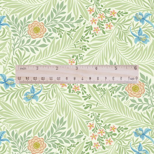 William Morris Larkspur print 100% LINEN, Victorian Art and crafts linen Fabric, Linen fabric botanical Historical upholstery home textile