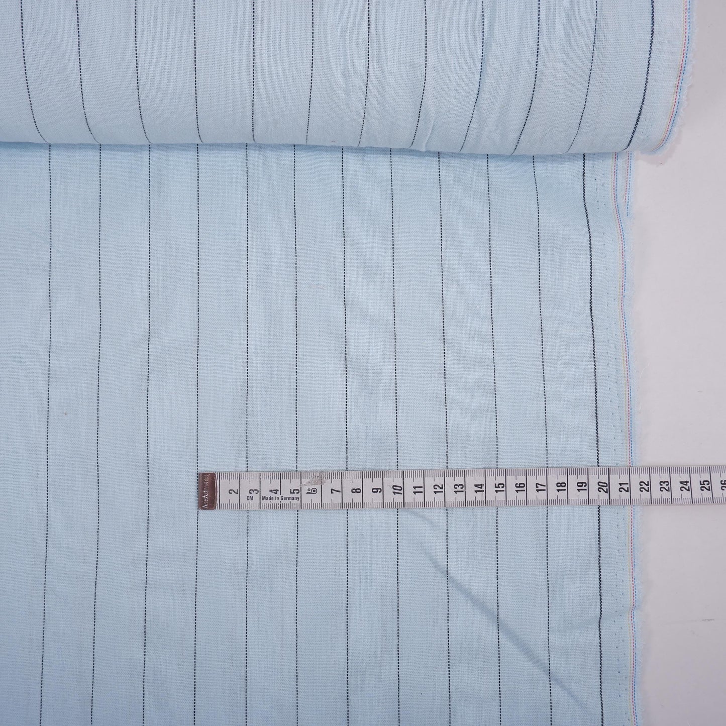 Premium Linen striped Fabric in pale pink | Toulouse stripe Medium weight multicolor stripes Copenhagen Stripe