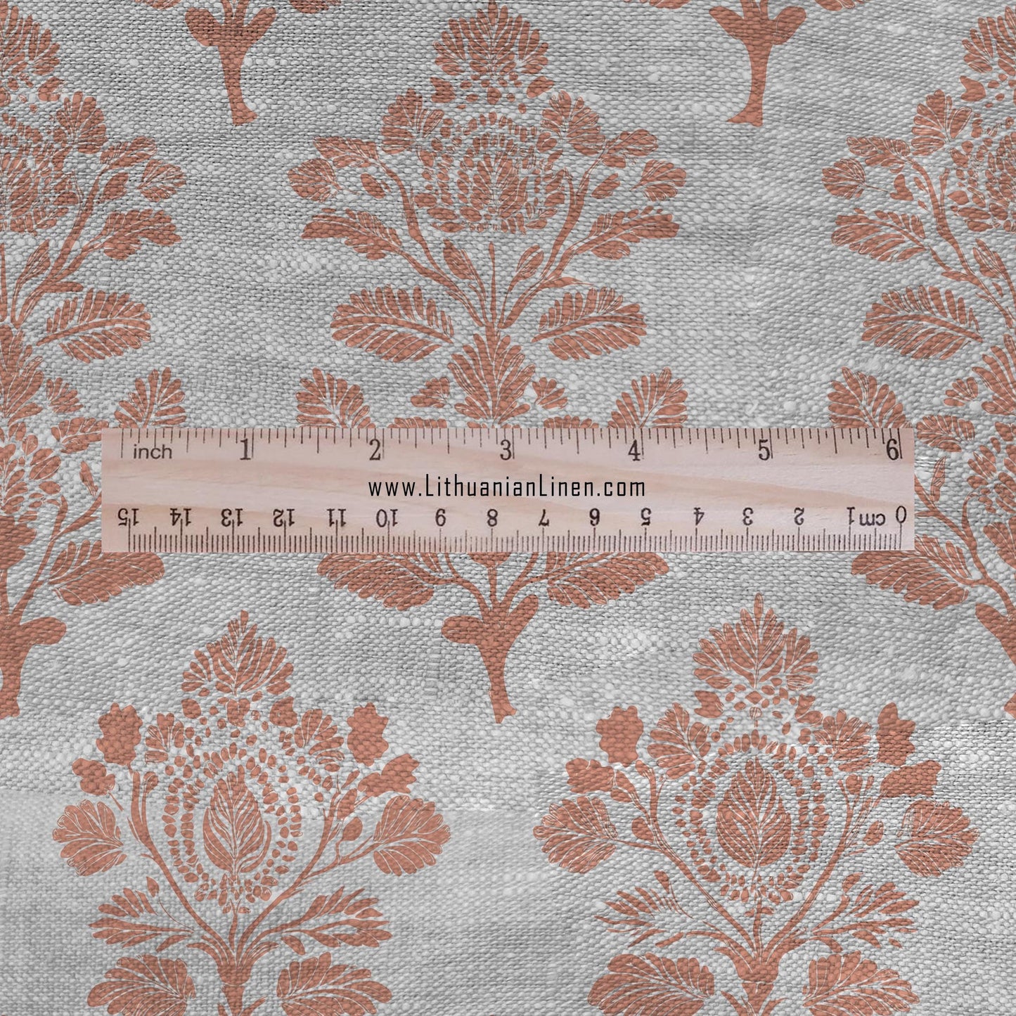 100% LINEN Fabric Pink block print - Heritage indian block print on linen print upholstery curtains dress making