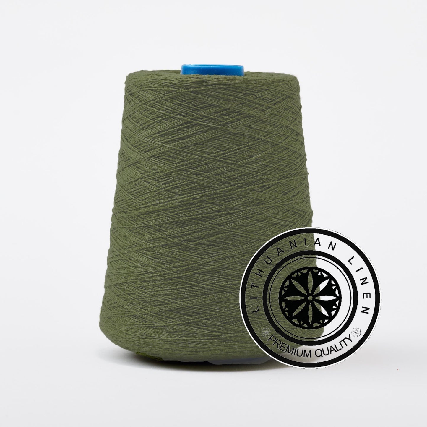 100% linen threads yarn - Muddy green