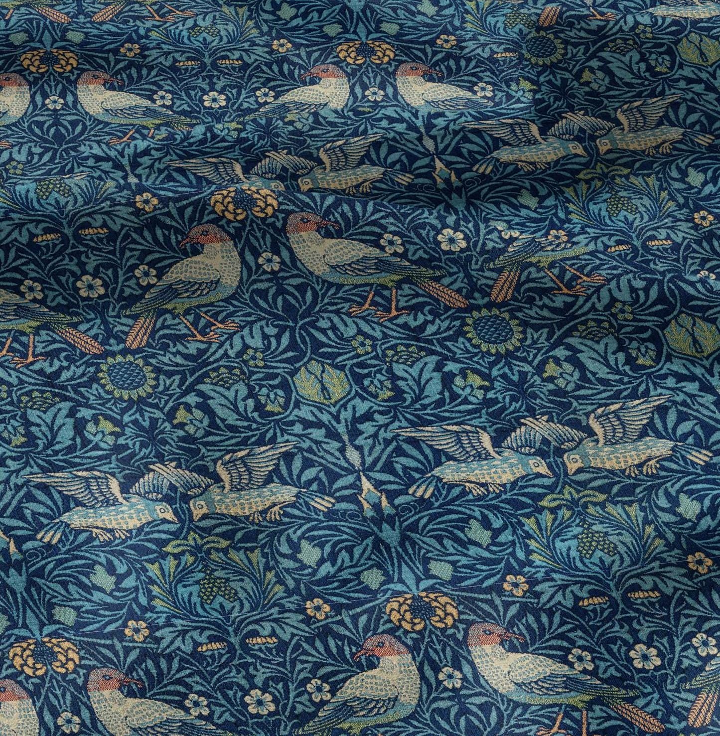 William Morris Birds on 100% LINEN fabric - animal print 2115