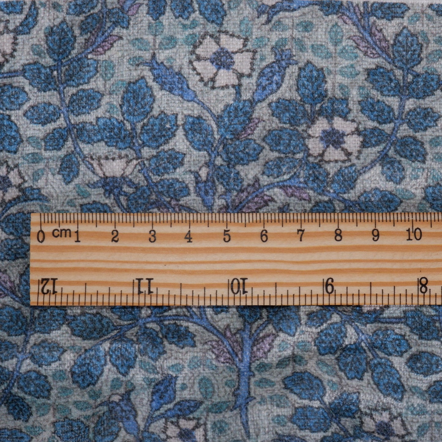 100% linen fabric William Morris Wildroses print - blue floral 2321