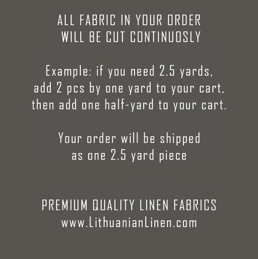 100% LINEN Fabric French blue block print on white linen 2510