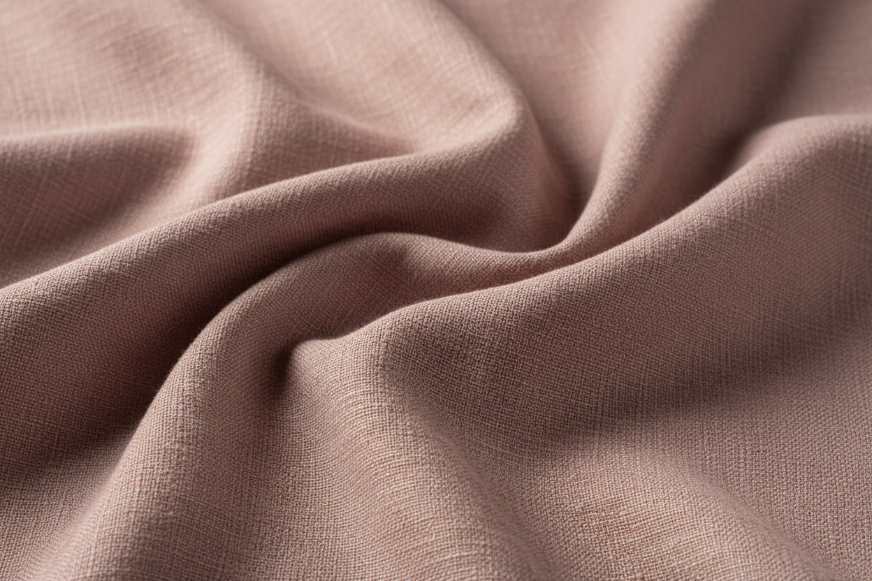 100% linen fabric Medium weight 180gsm Prewashed - Solid color pale peach