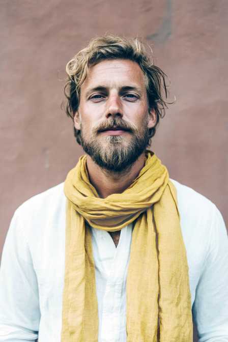 Pale yellow - Unisex Linen scarf