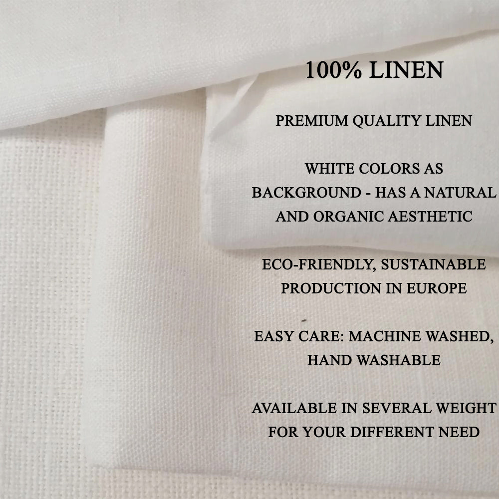 Custom order print on linen fabric, 100% linen