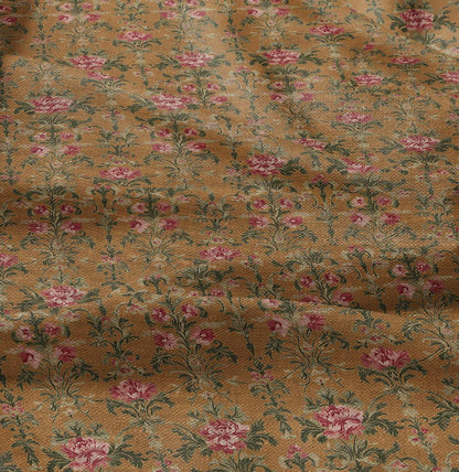 100% LINEN Fabric Regency yellow - french floral linen Fabric by the Yard LithuanianLinen for upholstery dressmaking curtains home textile