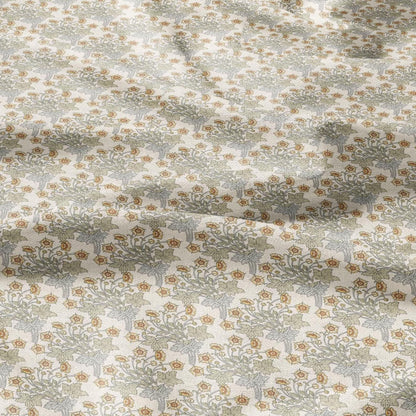 100% linen Ranunculus prints fabric for Curtain Upholstery Cushion - Butter cup flower Art deco flower print fabric for dress making sewing
