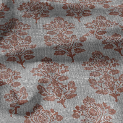 100% LINEN Fabric Pink block print - Heritage indian block print on linen print upholstery curtains dress making