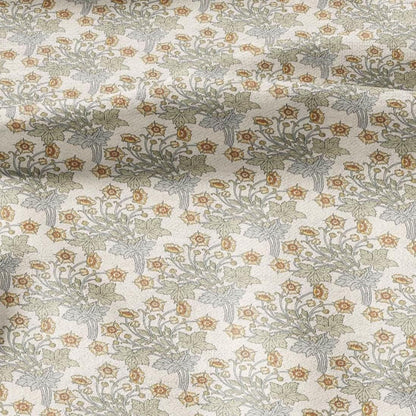 100% linen Ranunculus prints fabric for Curtain Upholstery Cushion - Butter cup flower Art deco flower print fabric for dress making sewing