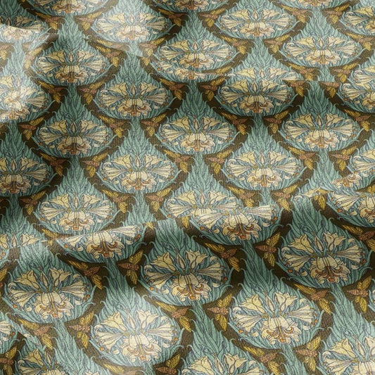 100% linen Cicada prints fabric for Curtain Upholstery Cushion - Butterfly floral print fabric for dress making sewing