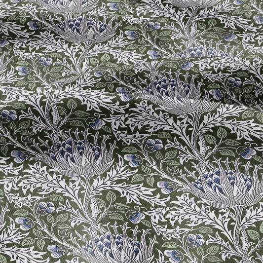 William Morris Artichoke 100% LINEN Art and Crafts Fabric - Victorian 200gsm flax linen fabric botanical floral 2537