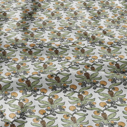 Passion fruit CFA Voysey print on 100% LINEN - Art Nouveau Art crafts linen Fabric - botanical Historical upholstery home textile