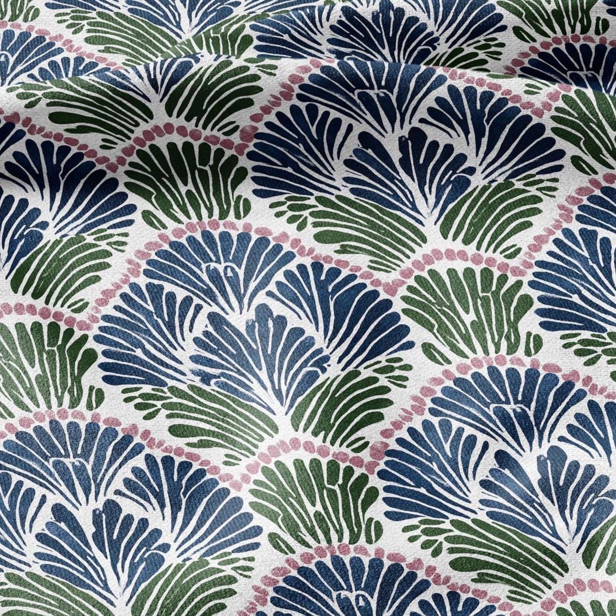 100% LINEN Fabric Modern abstract - botanical Grandmillenial - heavy linen fabric for upholstery home decor 3125
