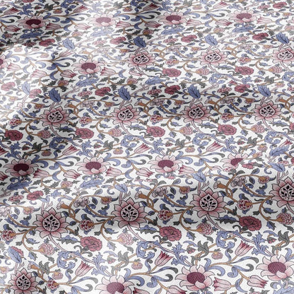 100% linen fabric William Morris Evenlode print - Victorian Art crafts blossom - Historical pattern fabric upholstery dress making 2529W