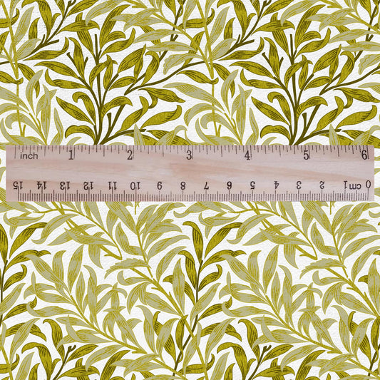 William Morris Willow Bough 100% LINEN Fabric - British linen floral upholstery home textile Victorian fabrics 3311