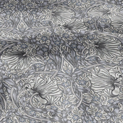 100% LINEN fabric - William Morris Pimpernel grey - British Victorian flax - sewing upholstery home decor or clothing 3815