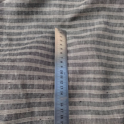 Premium Linen striped Fabric in blue natural linen | Marseille stripe Medium weight stripe fabrics for home textile curtains jackets