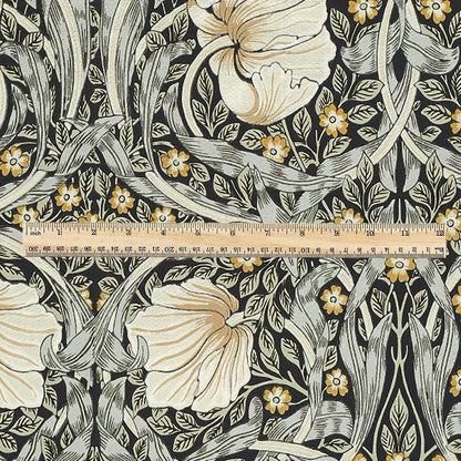 100% LINEN fabric - William Morris Pimpernel sage green -  British Victorian Art Craft flax - sewing upholstery home decor or clothing 3817