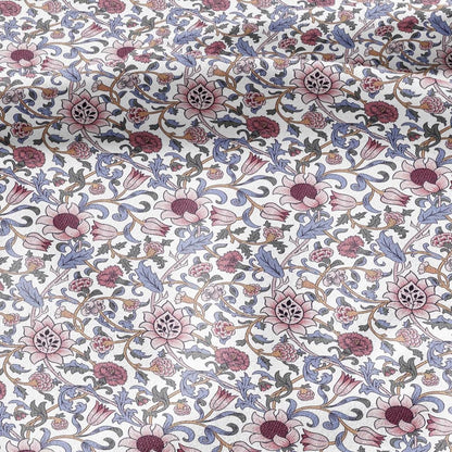 100% linen fabric William Morris Evenlode print - Victorian Art crafts blossom - Historical pattern fabric upholstery dress making 2529W
