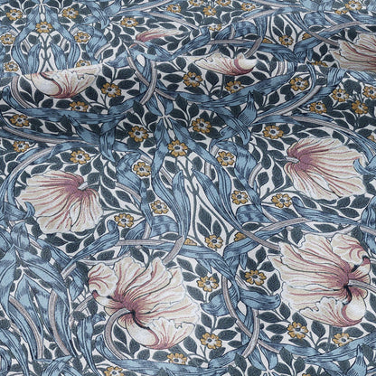 100% LINEN fabric - William Morris Pimpernel mineral - British Victorian flax - sewing upholstery home decor or clothing 3819