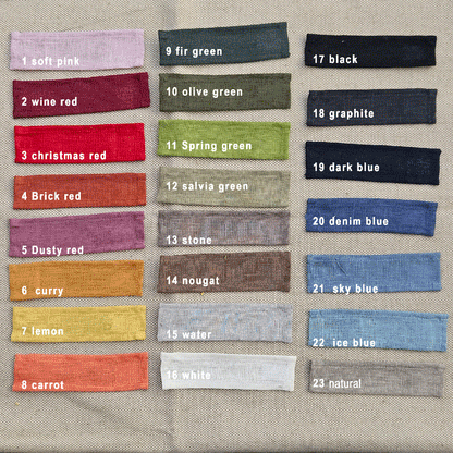 Solid color heavy weight linen - 100% linen fabric 260gsm Prewashed