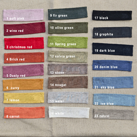 Solid color heavy weight linen - 100% linen fabric 260gsm Prewashed